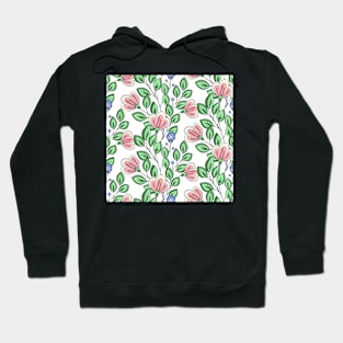 Summer Pattern with Vintage Floral Motifs Hoodie